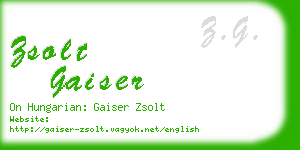zsolt gaiser business card